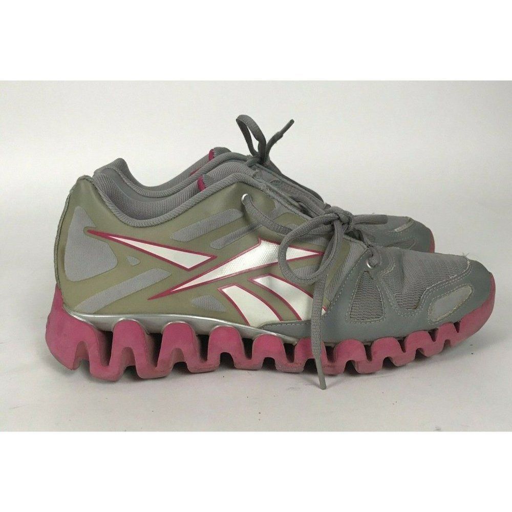 Reebok Zigtech Gray Pink Trail Running Lace Size 7